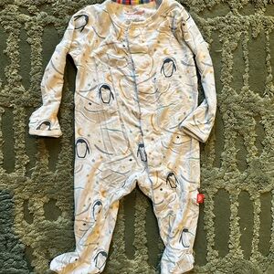 Magnetic Me - Penguin Narwhal Print - Modal - Footed Pajamas